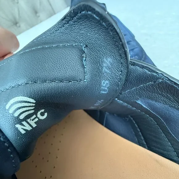 Size 7.5 - Santoni Men's Navy Cube Suede Low-Top Sneakers MADE IN ITALY - Picture 7 of 11